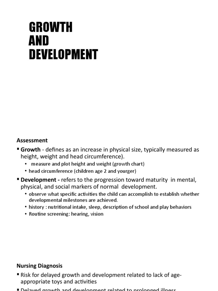 Growth and Development in Nursing | PDF | Temperament | Behavioural ...