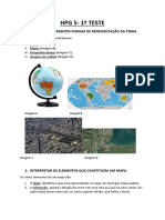 HPG 5-1º Teste: 1. Identificar Diferentes Formas de Representação Da Terra