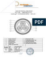 Scale: Cross Sectional Drawing JCC Code: Hb9Tnf2Ucvn 3x240 MM - CU/XLPE/STA/PVC - 19/33 KV