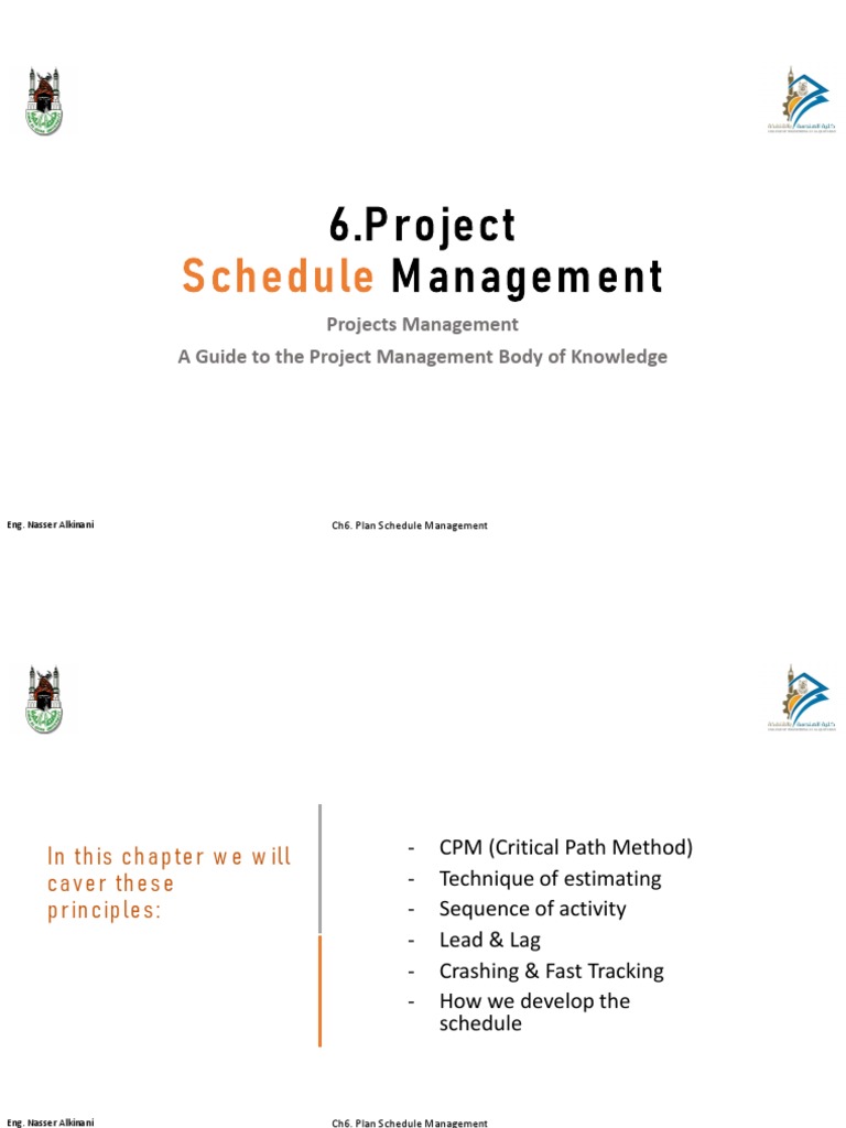 Project Schedule Management Techniques | PDF | Project Management ...