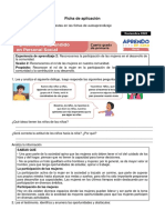 Ficha de Aplicación: Realiza Las Actividades Propuestas en Las Fichas de Autoaprendizaje