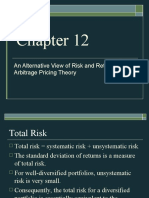 An Alternative View of Risk and Return: The Arbitrage Pricing Theory