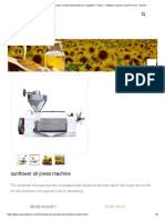 Sunflower Oil Press Machine: Send Inquiry