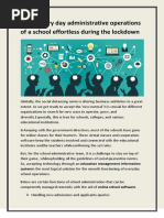 Make Every Dayadministrative Operations of a School Effortless During the Lockdown
