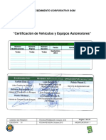 Procedimiento Certificación de Vehículos y Equipos