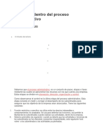 El Control Dentro Del Proceso Administrativo