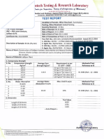 Test Report of Bricks (Fly Ash)