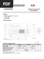 GDM2004D: Specifications of LCD Module