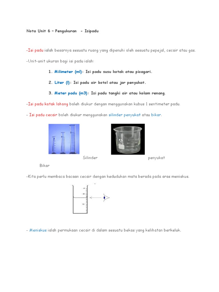 Pengukuran Isipadu Pdf