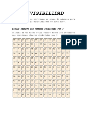 Evaluación Divisibilidad (Dibujo Secreto) | PDF