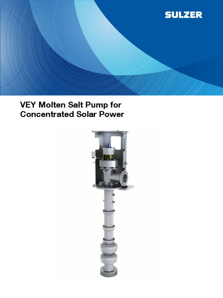 VEY Molten Salt Pump For Concentrated Solar Power PDF Pump Solar
