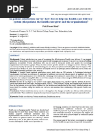 In Patient Satisfaction Survey-How Does It Help Our Health Care Delivery System (The Patient, The Health Care Giver and The Organization) ?