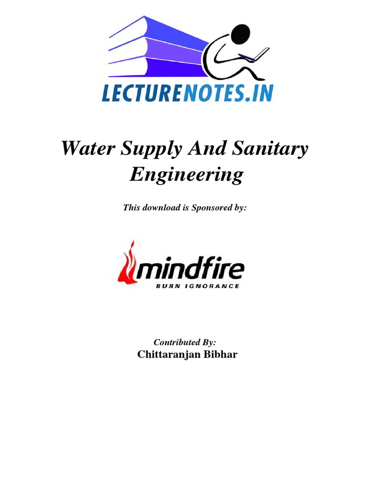 Water Supply and Sanitary Engineering by Chittaranjan Bibhar PDF PDF