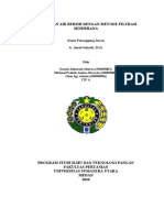 Pemisahan Air Bersih Dengan Metode Filtrasi Sederhana: Dosen Penanggung Jawab Ir. Ismed Suhaidi, M.Si