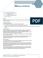 P1.1 Teacher Working Scientifically: Energy Analogies