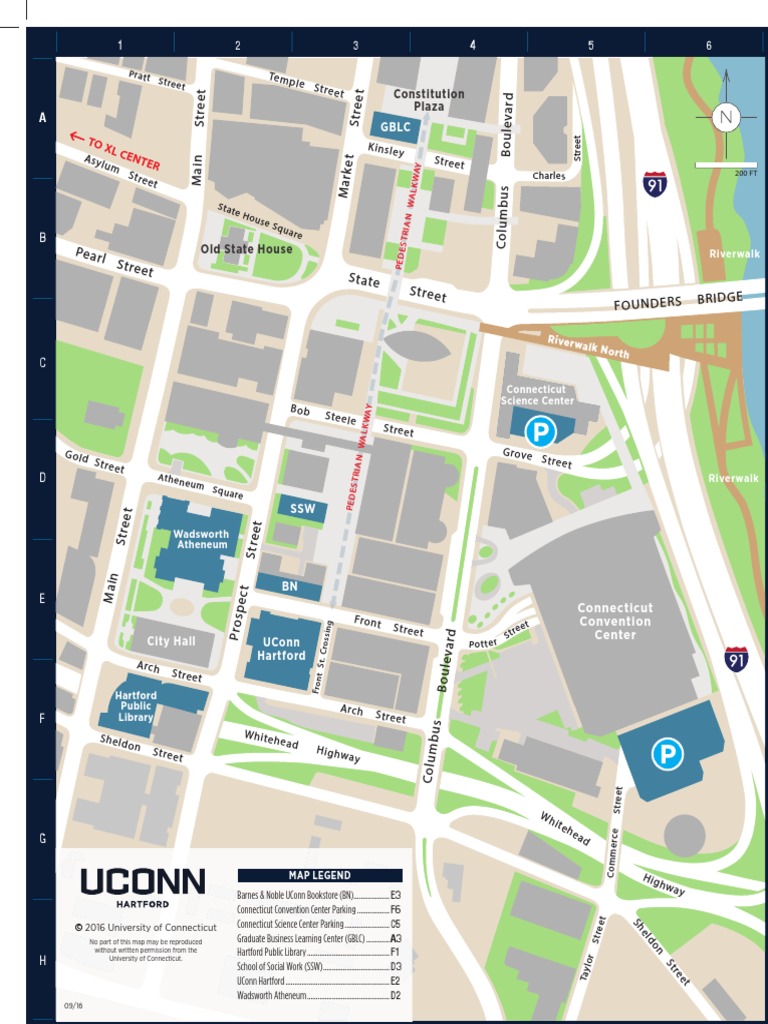 UConn Hartford Map v8 2016 | PDF | Library And Museum