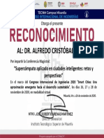 Conferencia Magistral - DR. ALFREDO CRISTÓBAL SALAS