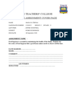 Seke Teachers' College: Distance Assignment Cover Page