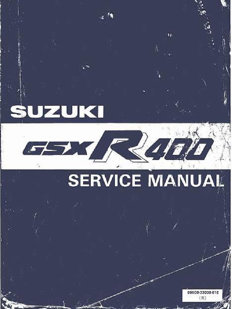 Suzuki GSX R400 GK71B 86 Service Manual PDF PDF