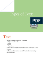 Types of Text 