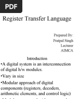 Register Transfer Language: Prepared By: Pratpal Singh Lecturer Aimca