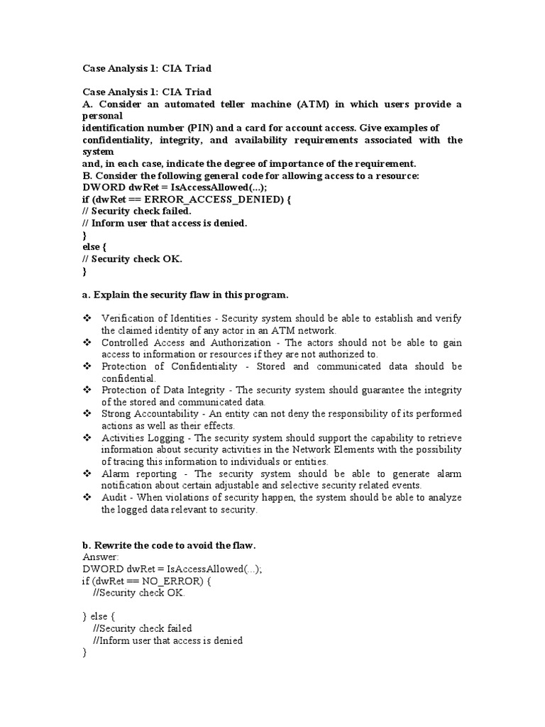 Case Analysis 1 | PDF | Information Security | Security Alarm