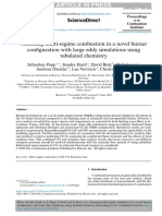 Assessing Multi-Regime Combustion in A Novel Burner Configuration With Large Eddy Simulations Using Tabulated Chemistry