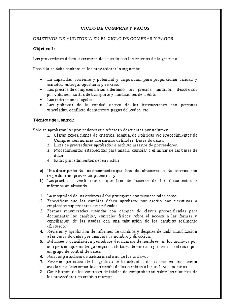 Ciclo de Compras y Pagos | PDF | Contabilidad | Calidad (comercial)