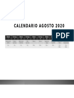 Calendario Agosto