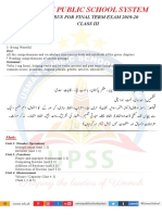Final Term Exam Syllabus Class 3 1 PDF