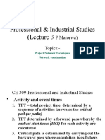 Professional & Industrial Studies (Lecture 3: P Matorwa) Topics