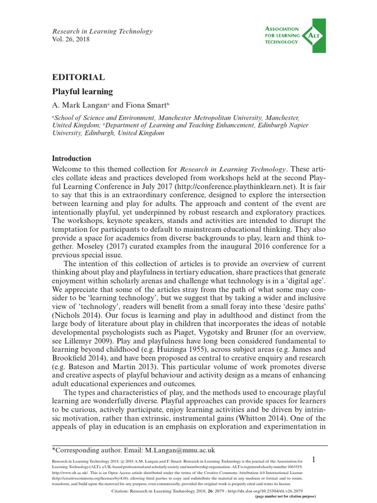 Playful Learning in Higher Ed | PDF | Motivation | Motivational