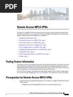 Remote Access Mpls VPNS: Finding Feature Information