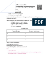 A2/Pre-Intermediate Grammar Class1: Present Simple Vs Present Continuous