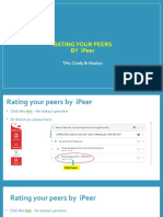 Rating Your Peers by Ipeer: Tas: Cindy & Huaiyu