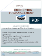 TOPIC 1-Intro To Management