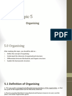 TOPIC 5 - Organising