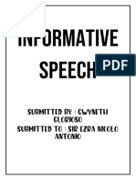 Informative Speech - Gwyneth Glorioso