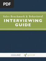 Interviewing Guide: Sales Benchmark & Behav