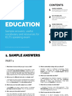 Topic: Education: Sample Answers, Useful Vocabulary and Resources For IELTS Speaking Exam
