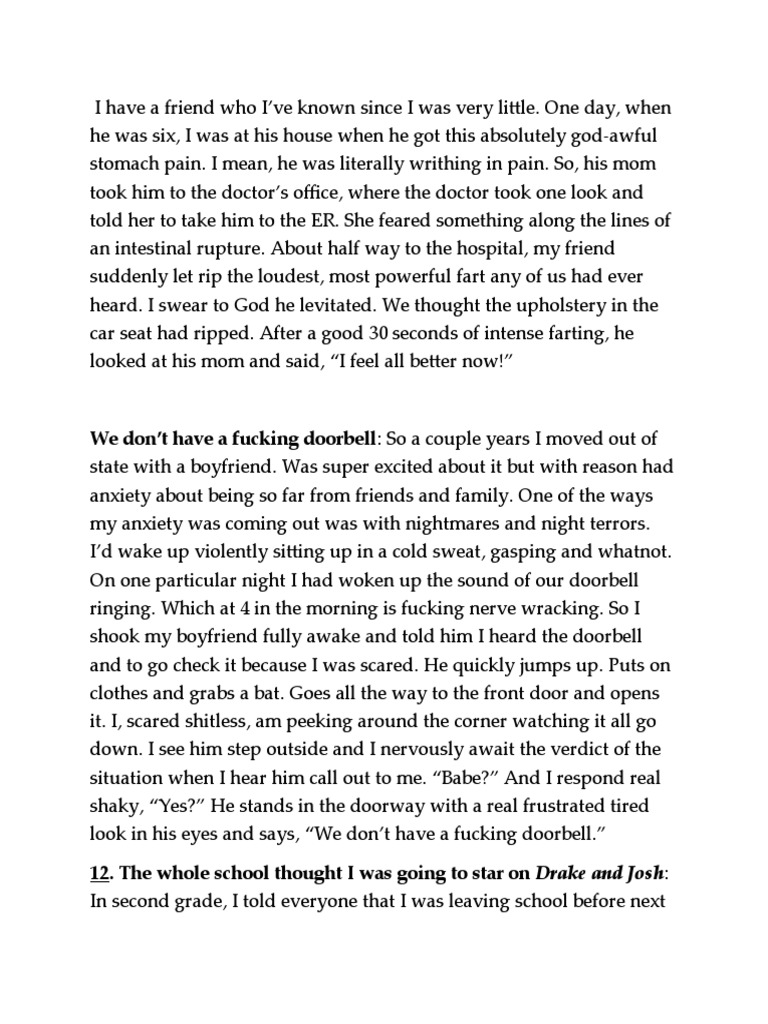 Humourous Teen Short Stories PDF