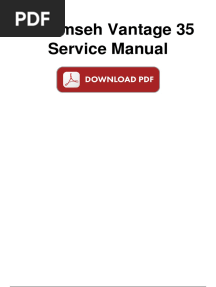 Tecumseh Vantage 35 Service Manual