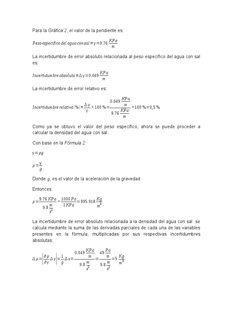 Grafica 2 Procedimientos AGUA CON SAL | PDF | Pascal (Unidad) | Presión