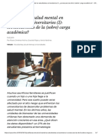 Problemas de Salud Mental en Estudiantes Universitarios (I) - ¿Consecuencias de La (Sobre) Carga Académica - CIPER Chile PDF