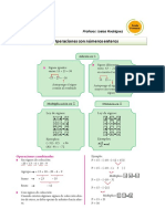 Operaciónes Con Numeros Enteros