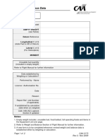 Weight and Balance Data