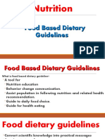 Nutrition: Food Based Dietary Guidelines