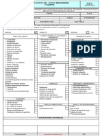 Check list de pre-uso de maquinarias y equipos para obra de rehabilitación vial