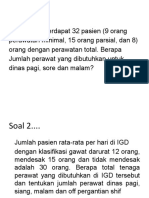 Soal 1 Perhitungan Jumlah Perawat Ruang A 32 Pasien