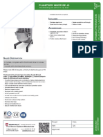 Spec Sheet Planetary Mixer Be 40 PDF